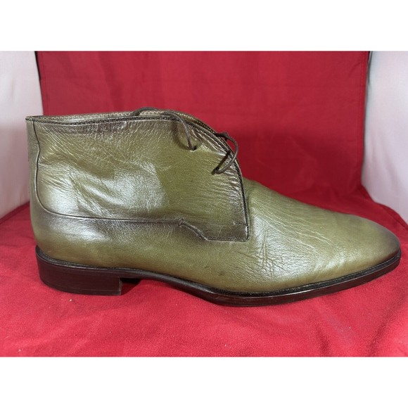 BERLUTI Leather Ankle Chukka Boots UK 11 US 12 Green Patina - Picture 10 of 15